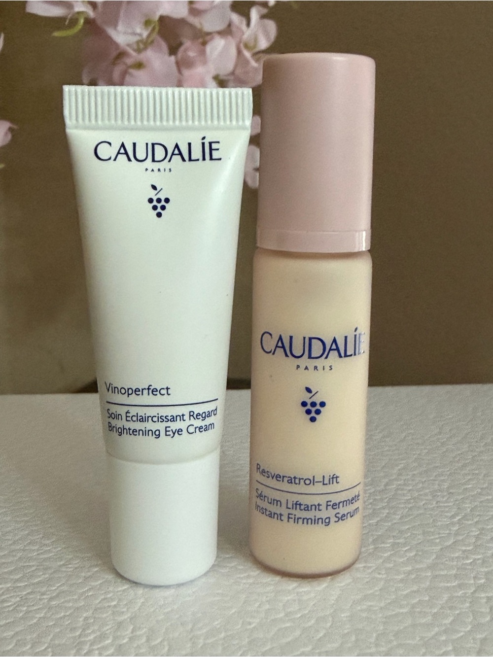 Caudalie duo Resveratrol-Lift 10ml & Brightening Eye Cream